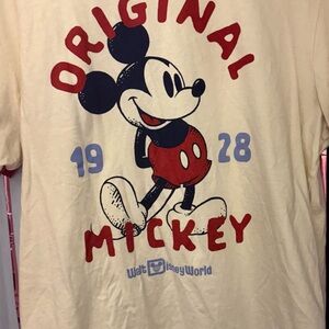 Disney Cream and Red Mickey Mouse Tee